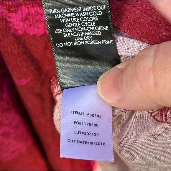 TORRID acas red with pick floral jersey wrap dress SZ 0 torrid or L - Picture 7 of 8